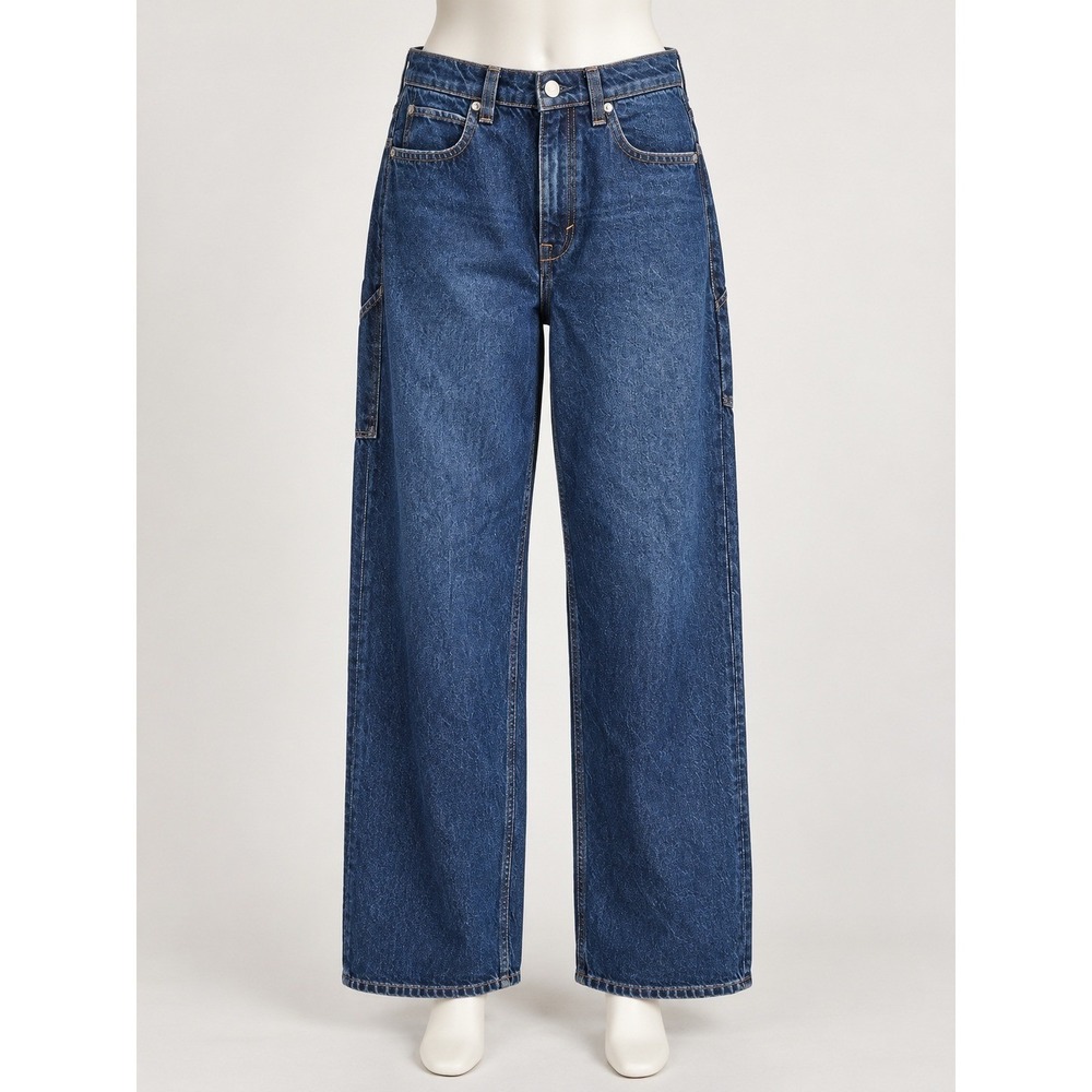 We The Free Dark Blue Wide Leg Flare Jeans